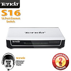 Tenda S16 16 Port 10-100 Mbps Switch Plastik Kasa