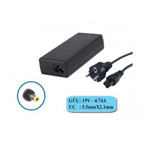Compaxe CLA-445 90w 19v 4.74a 5.5-2.1 Notebook Adaptörü Compaxe CLA-445 90w 19v 4.74a 5.5-2.1 Notebook Adaptörü