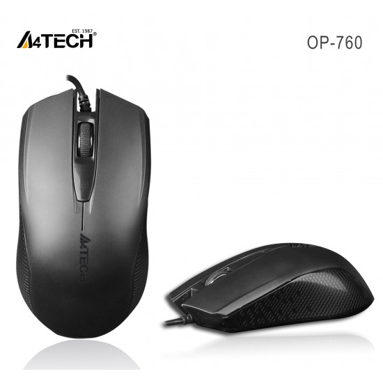 A4 Tech Op-760 Usb Siyah V-Track 1000 Dpı Mouse