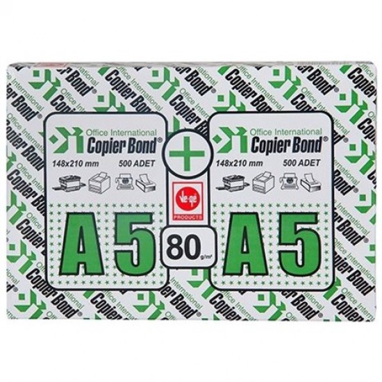 Copier Bond A5 Fotokopi Kağıdı 80gr-500 li 1 koli= 10 Paket