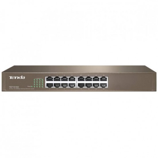 Tenda TEF1016D 16 Port 10-100 Mbps Switch Çelik Kasa Rack Mount Tenda TEF1016D 16 Port 10-100 Mbps Switch Çelik Kasa Rack Mount