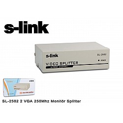 S-link SL-2502 2 VGA 250Mhz Monitör Splitter