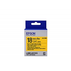 Epson LK-5YBW Strong Siyah Üzeri Sarı 18MM 1,5Metre Etiket