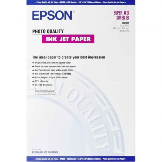 Epson A3+ 102Gram 100 Adet Fotoğraf Kağıdı S041069