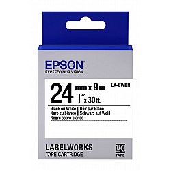 Epson LK-6WBN Standard Siyah Üzeri Beyaz 24MM 9Metre Etiket