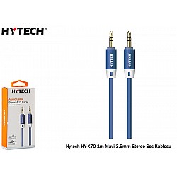 Hytech HY-X70 1m Mavi 3.5mm Stereo Ses Kablosu