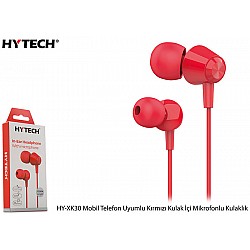 Hytech HY-XK30 Mobil Telefon Uyumlu Kırmızı Kulak İçi Mikrofonlu Kulaklık