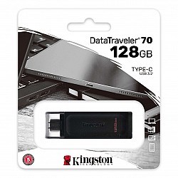 Kingston DT70 128GB USB-C 3.2 Gen 1 Type-C Flash Bellek