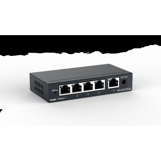 Ruijie-Reyee RG-ES105GD 5 Port 10-100-1000 Mbps Gbit Yönetilemez Switch Çelik Kasa