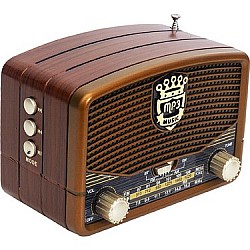 Everton Rt-307  Bluetooth Fm-Usb-Tf-Aux  Şarjlı Nostaljik Radyo