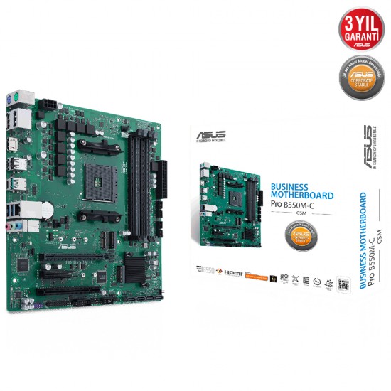 Asus Pro B550M-C-CSM AMD AM4 Ddr4 4600Mhz M2 Hdmi-Dvi-Vga Anakart