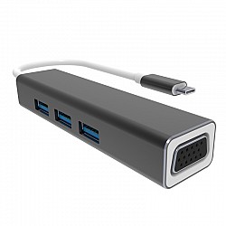 Vcom DH319 Type-C To Usb 3.0-3 Vga Çevirici