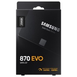 Samsung 250GB 870 Evo 560MB-530MB-s Sata 2.5" SSD (MZ-77E250BW) Harddisk