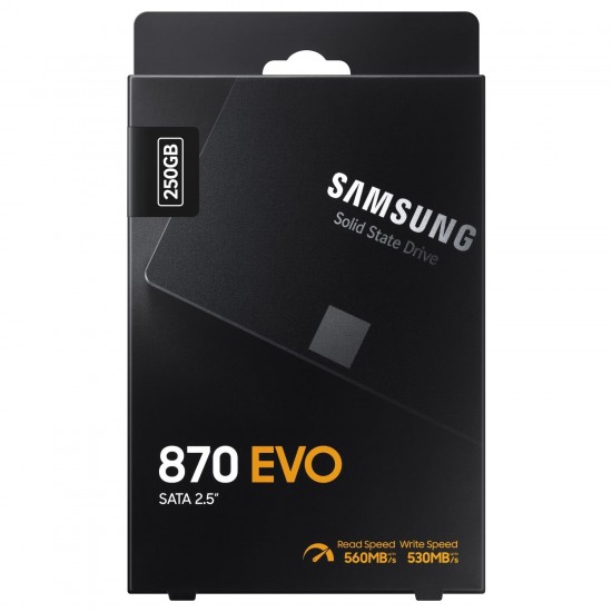 Samsung 250GB 870 Evo 560MB-530MB-s Sata 2.5" SSD (MZ-77E250BW) Harddisk