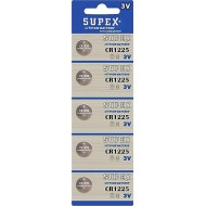 Supex CR1225-C5 3V Lityum Düğme Pil 5'li Paket