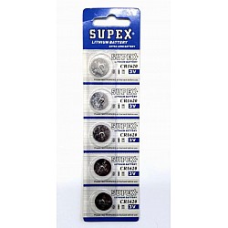 Supex CR1620-C5 3V Lityum Düğme Pil 5'li Paket