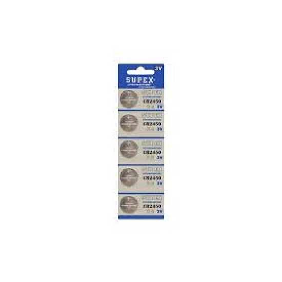 Supex CR2450-C5 3V Lityum Düğme Pil 5'li Paket