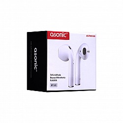 Asonic AS-TWS130 Beyaz Mobil Telefon Uyumlu Bluetooth TWS AirPods Mikrofonlu Kulaklık