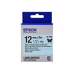 Epson LK-4SBE Siyah Üzeri Mat Silver 12MM 9Metre Etiket