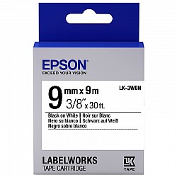 Epson LK-3WBW Strong Siyah Üzeri Beyaz 9MM 9Metre Etiket