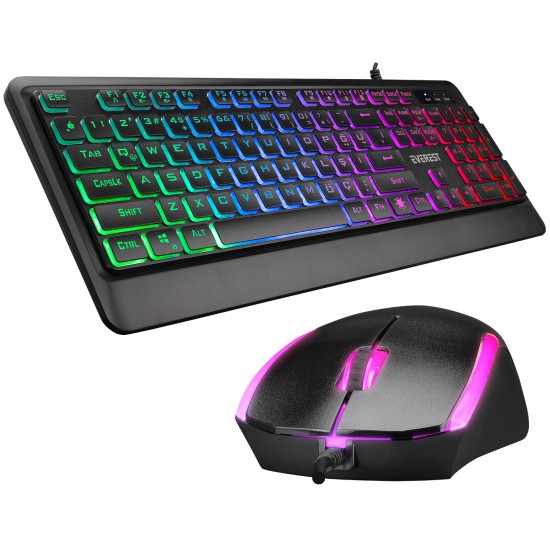 Everest KM-R59 FORZA PLUS Siyah Usb Rainbow Backlight Q Klavye + 1200 dpi Mouse Set Everest KM-R59 FORZA PLUS Siyah Usb Rainbow Backlight Q Klavye + 1200 dpi Mouse Set