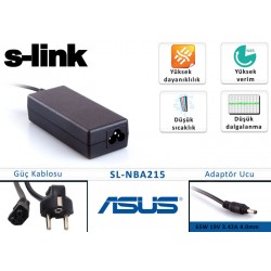 S-link SL-NBA215 65W 19V 3.42A 4.0mm-1.5mm Asus Ultrabook Standart Adaptör