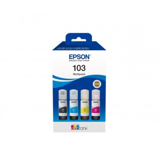 Epson 103 Cyan-Magenta-Yellow-Black Mavi-Kırmızı-Sarı-Siyah T00S6 4lü Multipack Kartuş