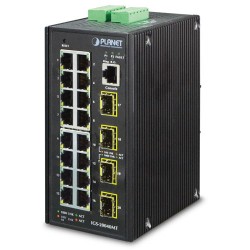 Planet PL-IGS-20040MT Endüstriyel Tip L2+ Yönetilebilir Switch (Industrial L2+ Managed Switch)
16-Port 10/100/1000T
4 x 1000BASE-SX/LX/BX SFP/mini-GBIC yuva (Port-17 ile Port-20 arası)