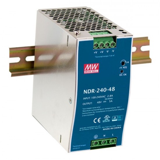 Mean Well SA-NDR-240-48 240-48 Ray Tipi AC/DC Power Supply Mean Well SA-NDR-240-48 240-48 Ray Tipi AC/DC Power Supply