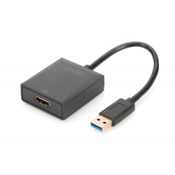 Digitus DA-70841 Digitus USB 3.0 <-> HDMI Grafik Adaptörü
Giriş: 1 x USB 3.0 USB-A erkek
Çıkış: 1 x HDMI A (19-pin) dişi  (Full HD