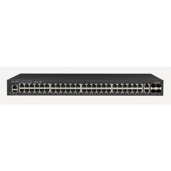 Ruckus Wireless RUC-ICX7150-48P-4X1G Ruckus ICX 7150 Switch
48×10/100/1000 Mbps PoE+ port
2×1 GbE RJ45 uplink-port
4×1 GbE SFP uplink port
4×10 GbE SFP+ (lisans ile genişleyebilir)
370 W PoE güç bütçesi
Basic Layer 3 (static routing ve RIP)