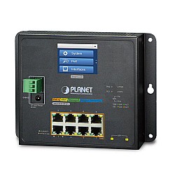 Planet PL-WGS-5225-8P2SV Endüstriyel Duvar Tip Yönetilebilir Switch (Industrial Wall-Mount Managed Switch)
8-Port 10/100/1000T IEEE 802.3at/af PoE+ Injector Port (Port başına 30.8 watt) (PoE Güç Bütçesi maks. 240 Watt)
2-Port 1000Base-SX/LX/BX SFP/mini-GB