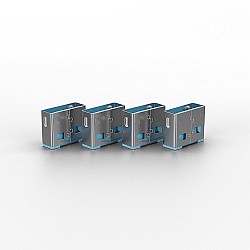Lindy LIN-40462 USB A Tipi Port Kilidi (Anahtar Hariç) – 10’lu Paket