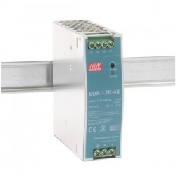 OEM EDR-120-48 AC-DC Industrial DIN rail power supply; Output 48V at 2.5A; metal case