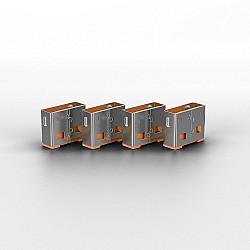 Lindy LIN-40463 USB A Tipi Port Kilidi (Anahtar Hariç) – 10’lu Paket