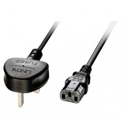 Lindy LIN-30433 UK 3 Pin Fiş - IEC C13 Şebeke Güç Kablosu