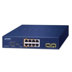 Planet PL-GSD-1022UP Yönetilemeyen Gigabit PoE Masaüstü Tip Switch (Unmanaged Gigabit PoE Desktop Switch)
2 Port 10/100/1000T 802.3bt PoE++ (Port 1 ve Port 2)
4 Port 10/100/1000T 802.3af/at PoE+  (Port 3 ile Port 6 arası)
Toplam PoE Güç Bütçesi: 180 watt
