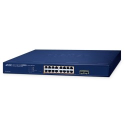 Planet PL-GS-2210-16P2S Layer 2 Web Smart Ethernet Switch
16-Port 10/100/1000T IEEE802.3af/at PoE+ port (Port başına 30.8 watt) (PoE Güç Bütçesi maks. 240 Watt)
2-Port 1000X SFP yuva
16-Port 10/100/1000T 802.3at PoE + 2-Port 1000X SFP Web Smart Ethernet S