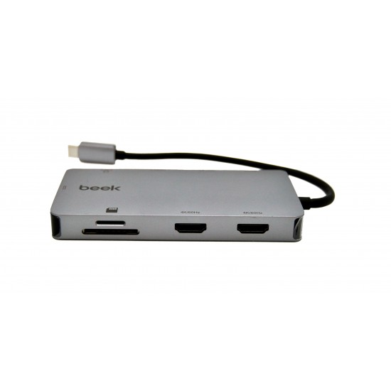 BEEK BA-DCK-UC10 Beek 9 in 1 USB Tip C Docking Station
Beek 9 in 1 Type C to Docking Station BEEK BA-DCK-UC10 Beek 9 in 1 USB Tip C Docking Station
Beek 9 in 1 Type C to Docking Station