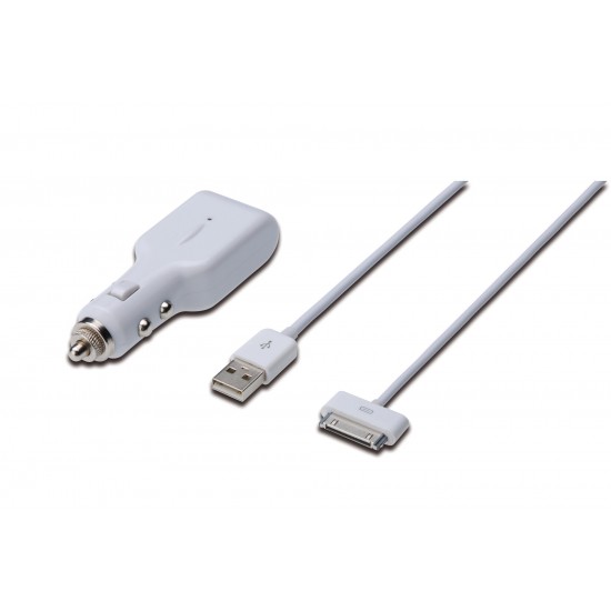 Digitus DB-600900-010-W Digitus USB Araç İçi Çakmaklık Şarj Adaptörü ve Şarj Kablosu Digitus DB-600900-010-W Digitus USB Araç İçi Çakmaklık Şarj Adaptörü ve Şarj Kablosu