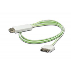 Digitus DB-600103-010-W Digitus Senkronizasyon ve Şarj için FLUX CONNECT Işıklı Kablo