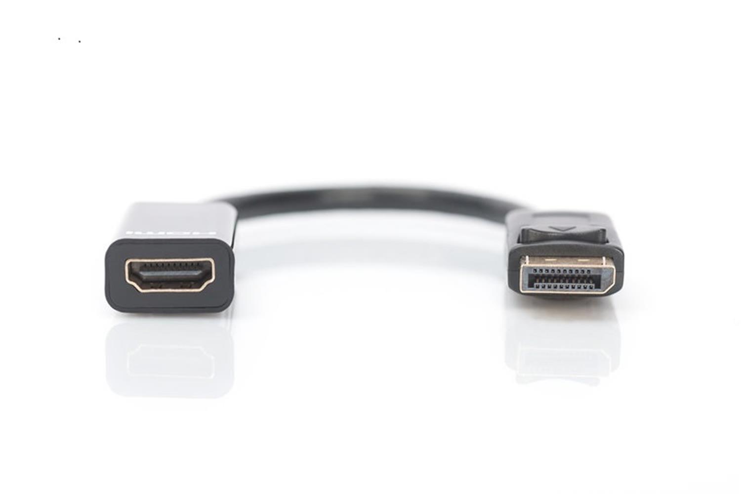 Digutus AK-340400-001-S DisplayPort (DP)  HDMI DP Erkek - HDMI Tip A Dişi, 0.15 metre, siyah