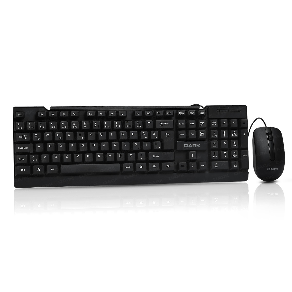 Dark DK-AC-KM1060 Türkçe Q Kablolu Ev & Ofis Yüksek Tuşlu Klavye & Mouse Set