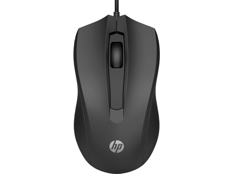 HP 100 6VY96AA Siyah Optik Kablolu Mouse 1.600 DPI Hassas Optik Sensörü