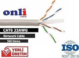 Onli ER-6002 U-UTP 23 AWG CCA CU 500 Metre Cat6 Kablo