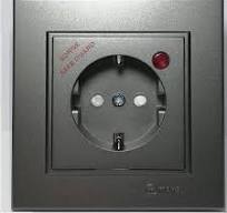 Mutlusan Bron Sıva Üstü Topraklı Priz Beyaz ( 2160 100 0201)