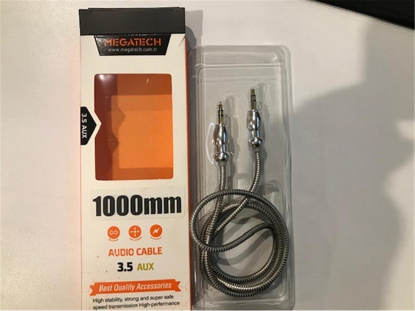 Elba Elb24 1Mt Aux Stereo To Stereo Örgülü Kablo Siyah