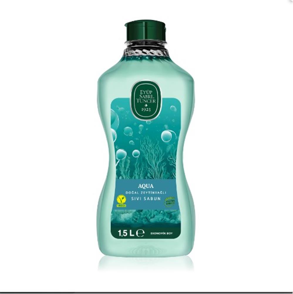 Eyüp Sabri Tuncer 1,5lt Aqua Doğal Zeytin Yağlı Sıvı Sabun Pet Şişe Eyüp Sabri Tuncer 1,5lt Aqua Doğal Zeytin Yağlı Sıvı Sabun Pet Şişe