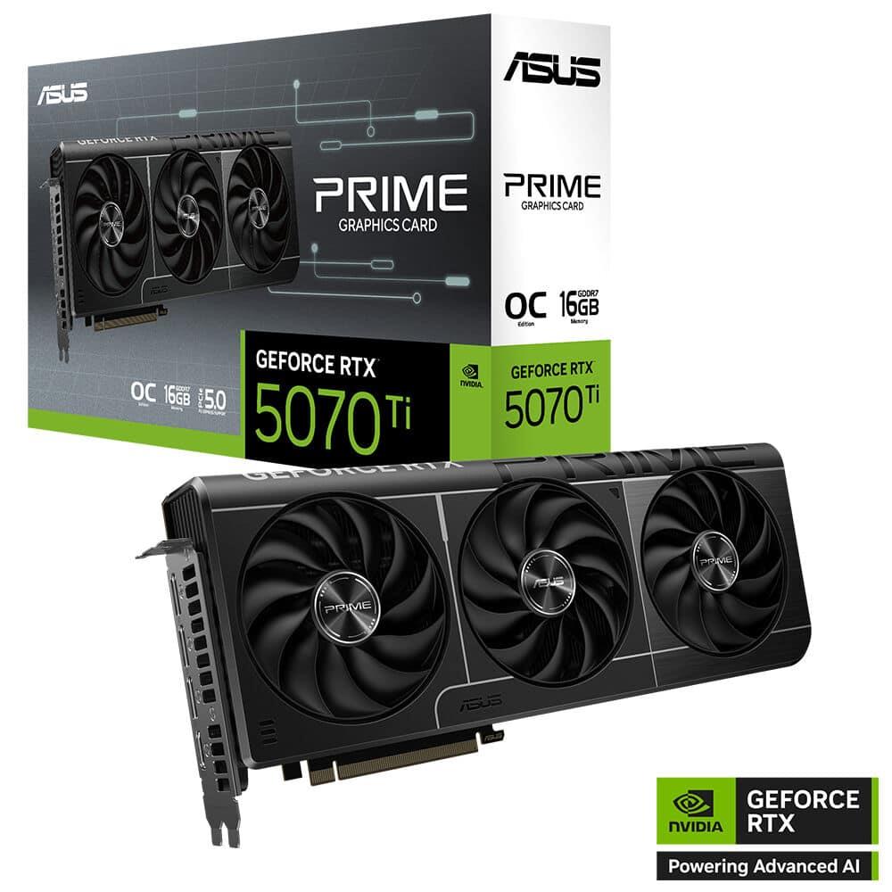 Asus Prime GeForce RTX5070Ti OC 16GB GDDR7 256 Bit DLSS 4 PRIME-RTX5070TI-O16G Ekran Kartı