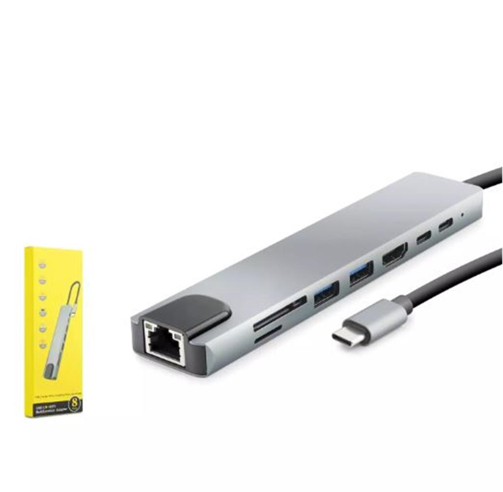 HADRON HDX7841 TYPE-C TO HDTV HDMI 4K 30HZ + VGA 2IN1 GRİ